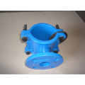 Ductile iron pipe saddle clamp with outlet flange type